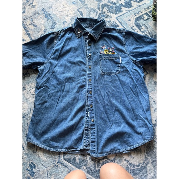 Tops - Vintage Tweety Bird Denim Shirt